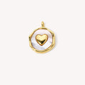 White Shell Heart Charm