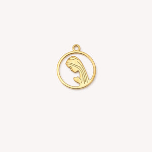 Gold Mother Mary Charm
