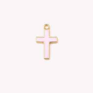 Pink Cross Charm