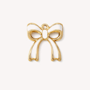 White Bow Charm