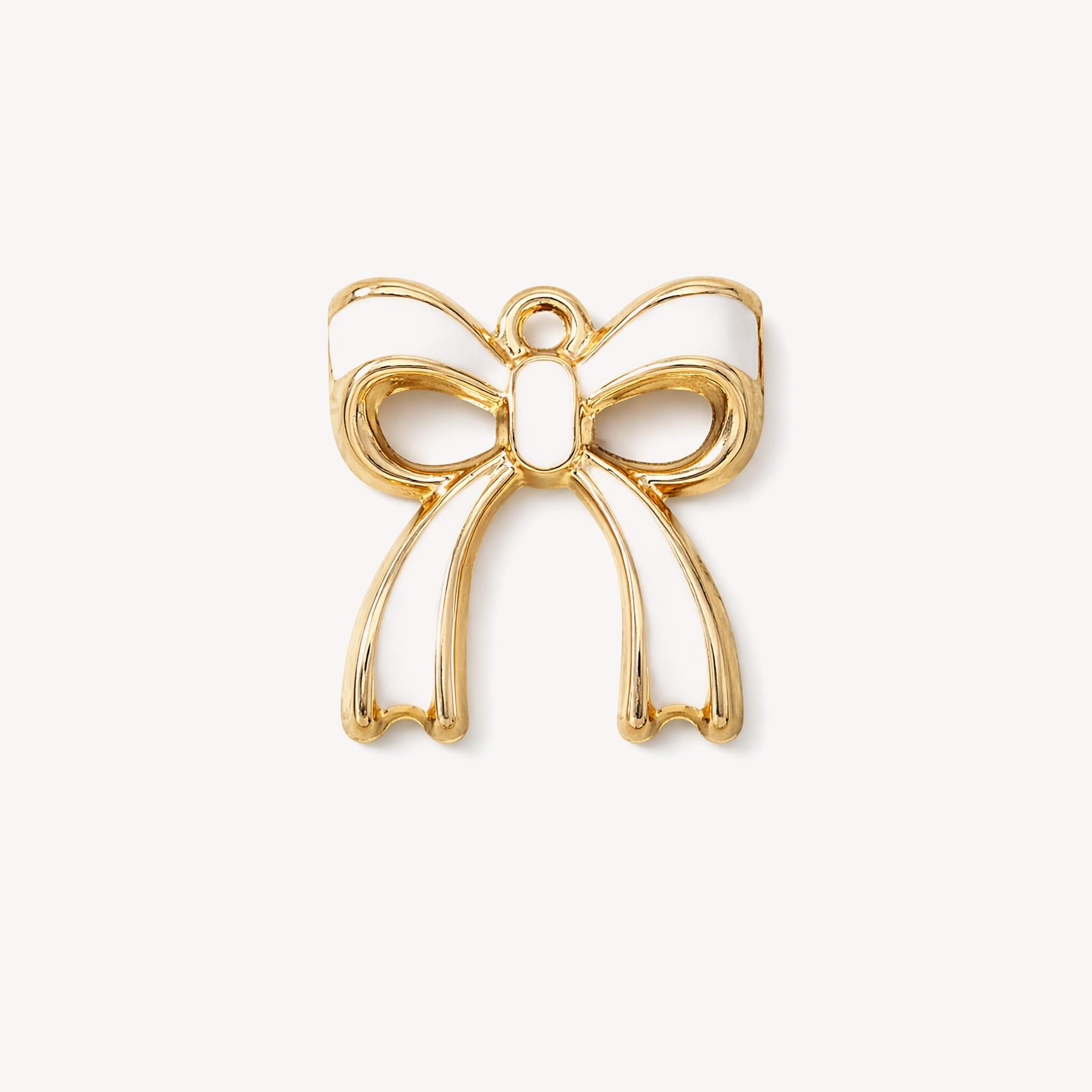 White Bow Charm