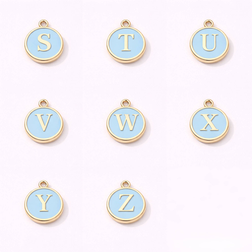 Blue Initial Charm