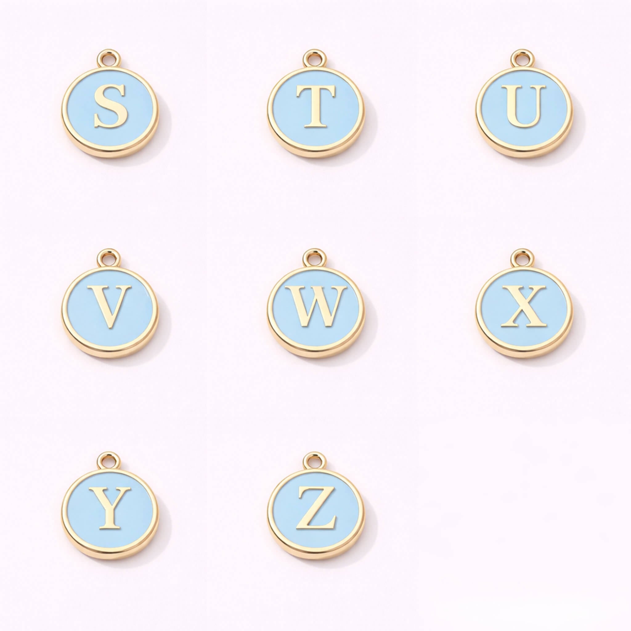 Blue Initial Charm