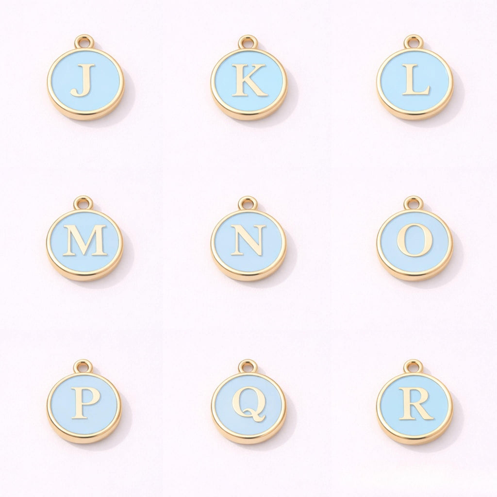 Blue Initial Charm