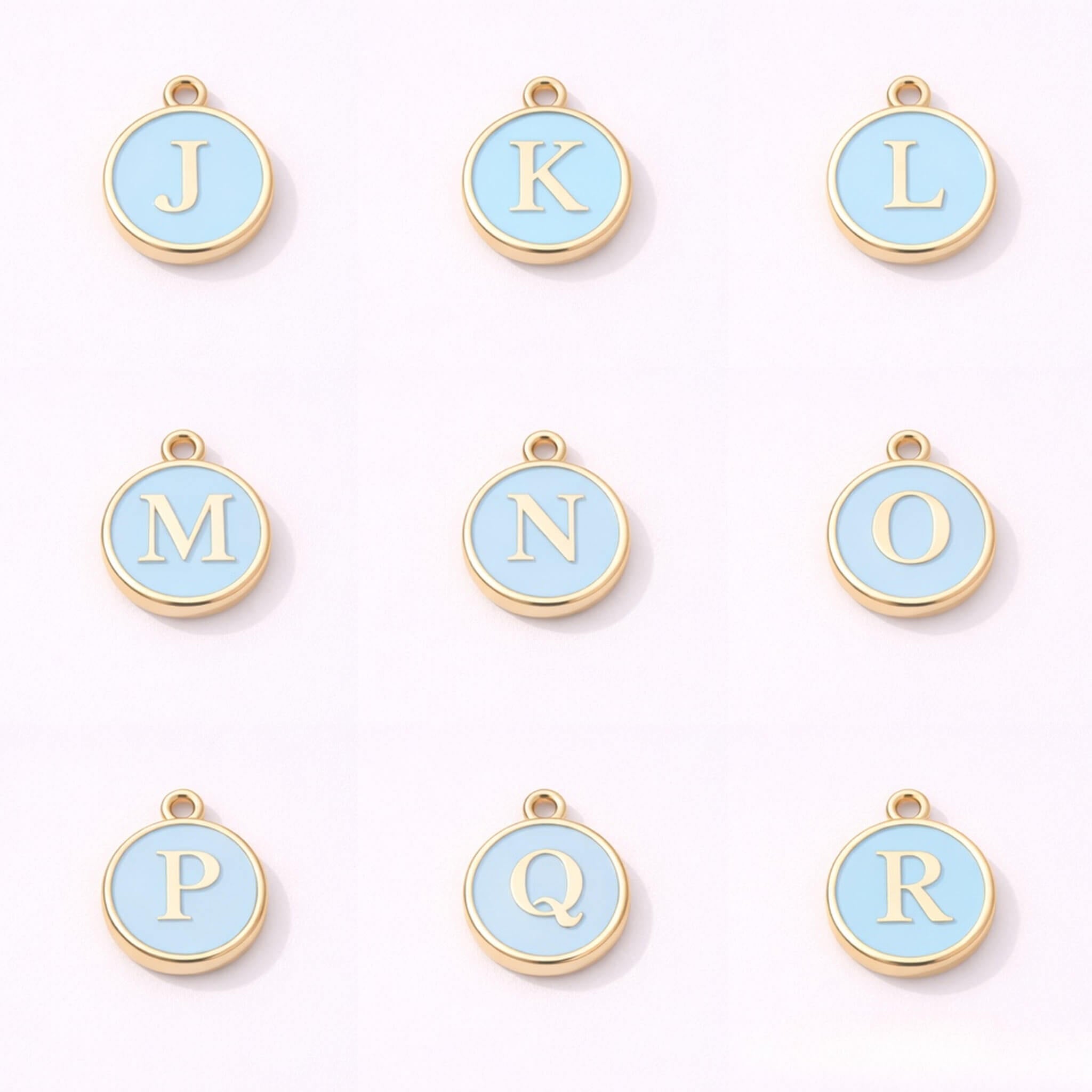 Blue Initial Charm