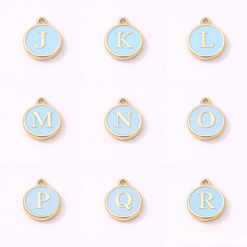 Blue Initial Charm