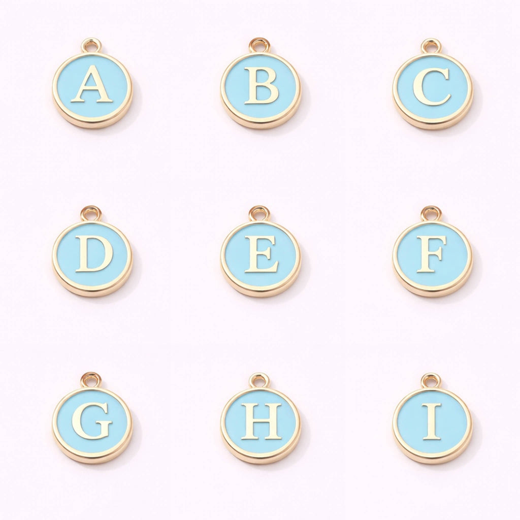 Blue Initial Charm