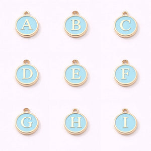 Blue Initial Charm