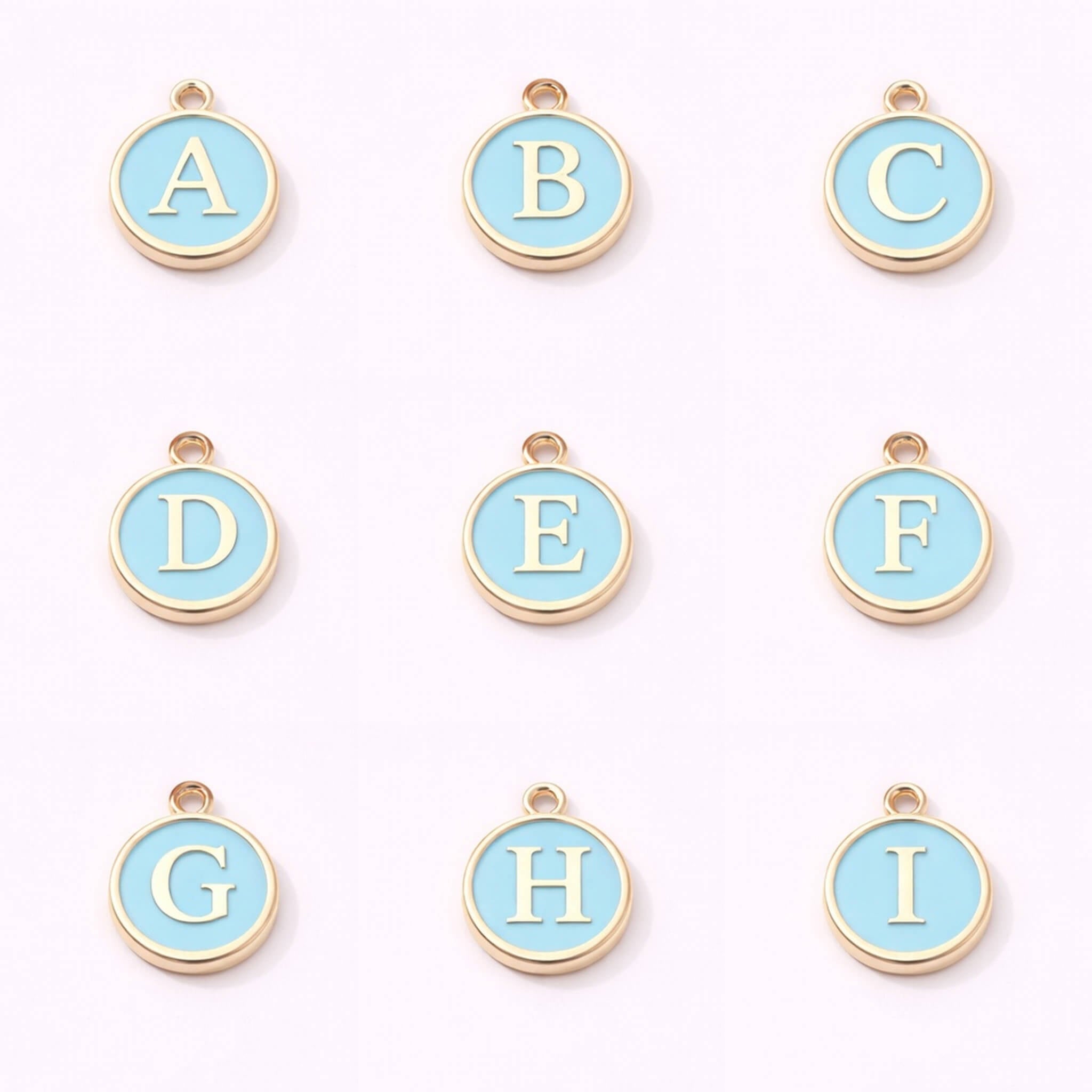 Blue Initial Charm