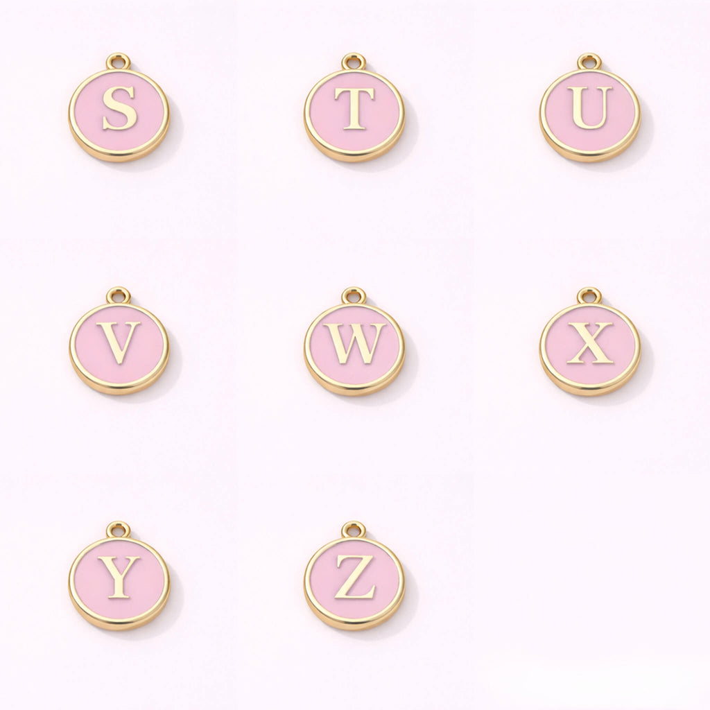Pink Initial Charm