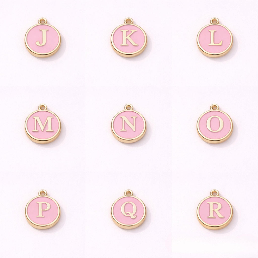 Pink Initial Charm