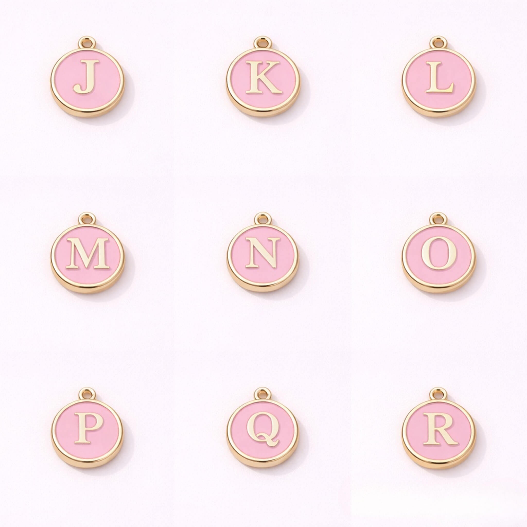 Pink Initial Charm