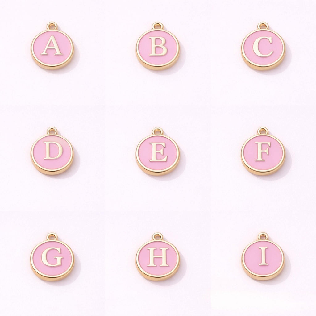 Pink Initial Charm