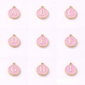 Pink Initial Charm