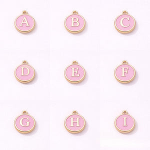 Pink Initial Charm