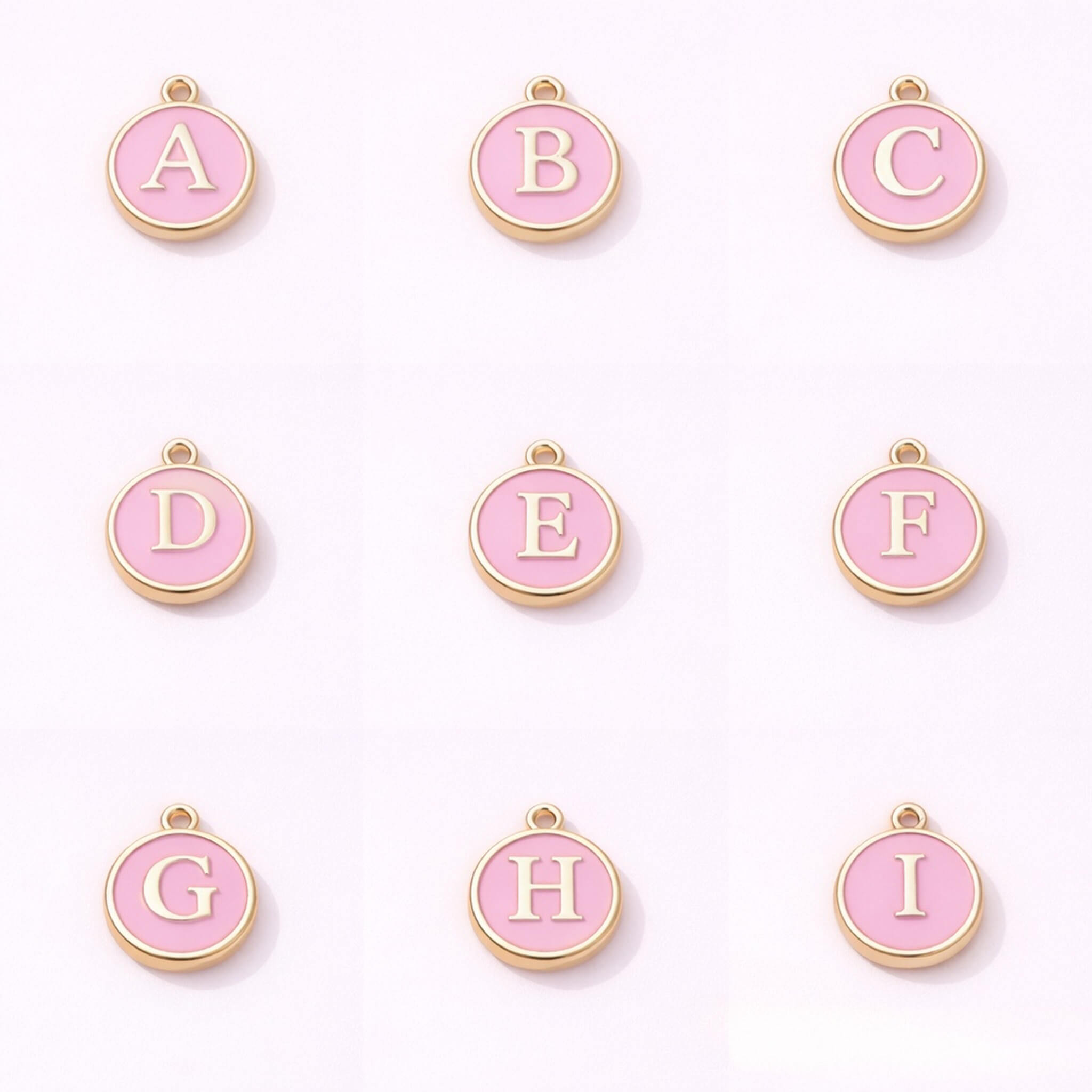 Pink Initial Charm