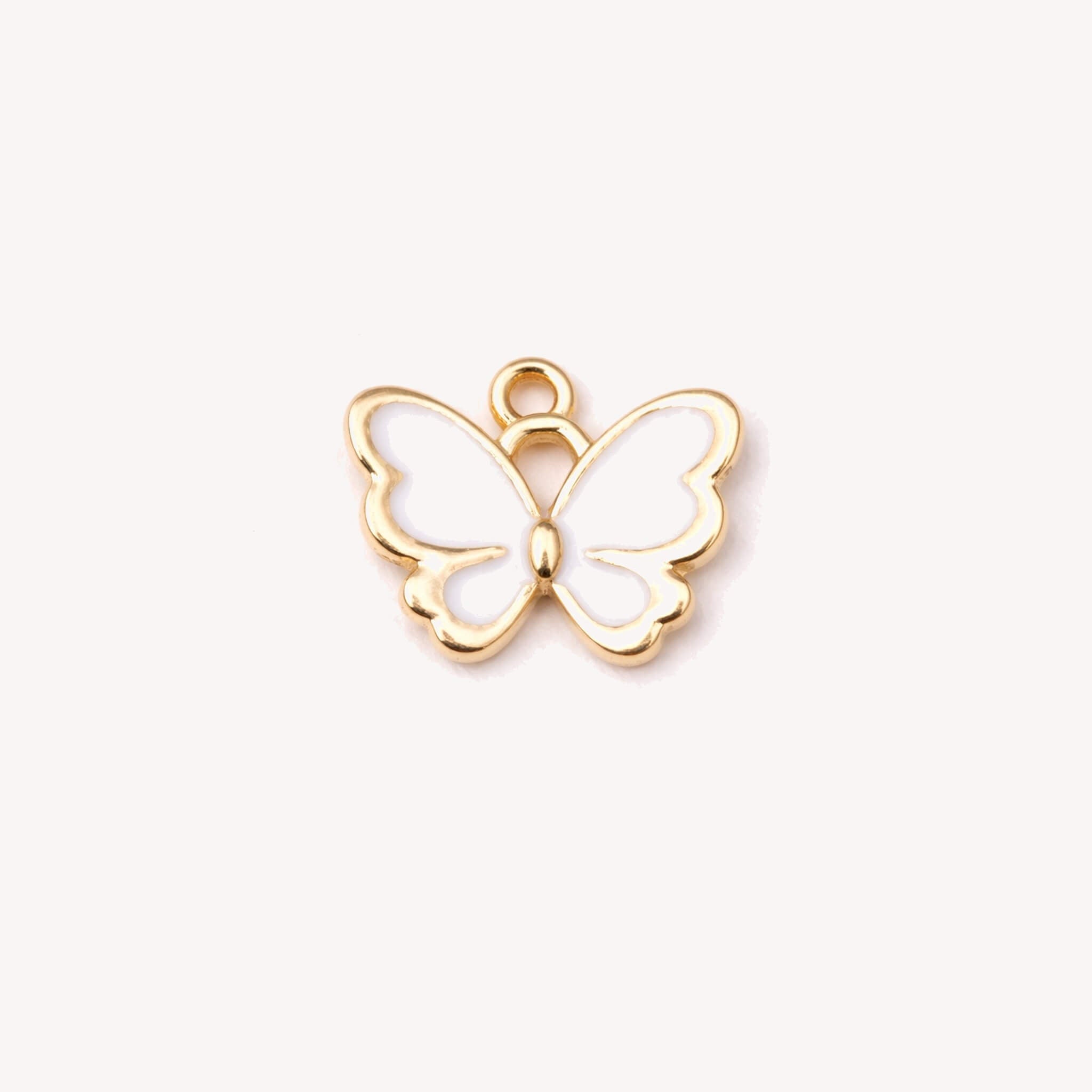 White Mini Butterfly Charm