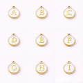 White Initial Charm