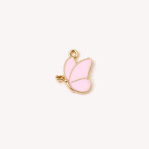 Pink Flying Butterfly Charm