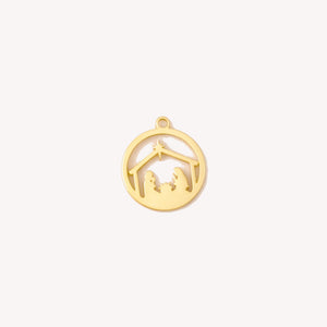 Gold Nativity Charm