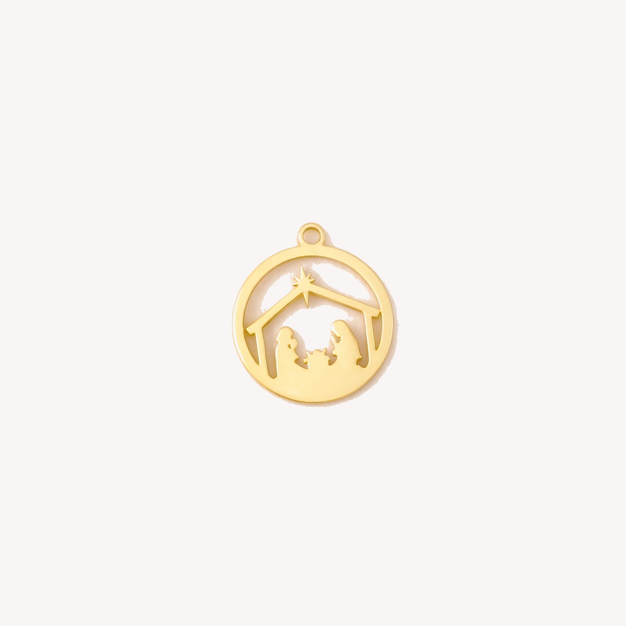 Gold Nativity Charm
