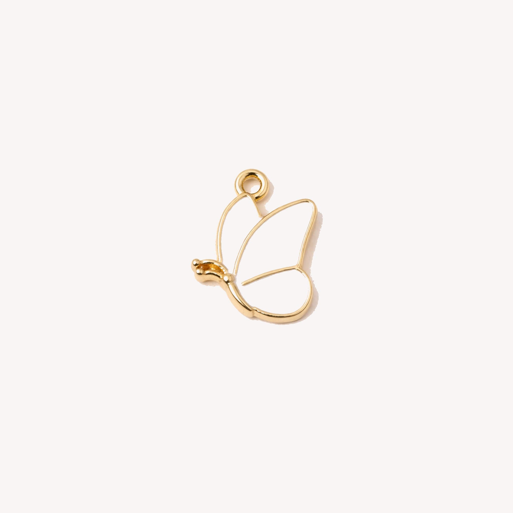 White Flying Butterfly Charm