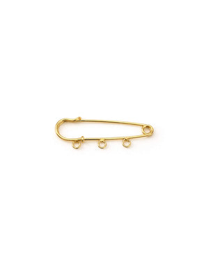 Gold Three Loop Pin Mini 3cm