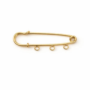 Gold Three Loop Pin 5cm