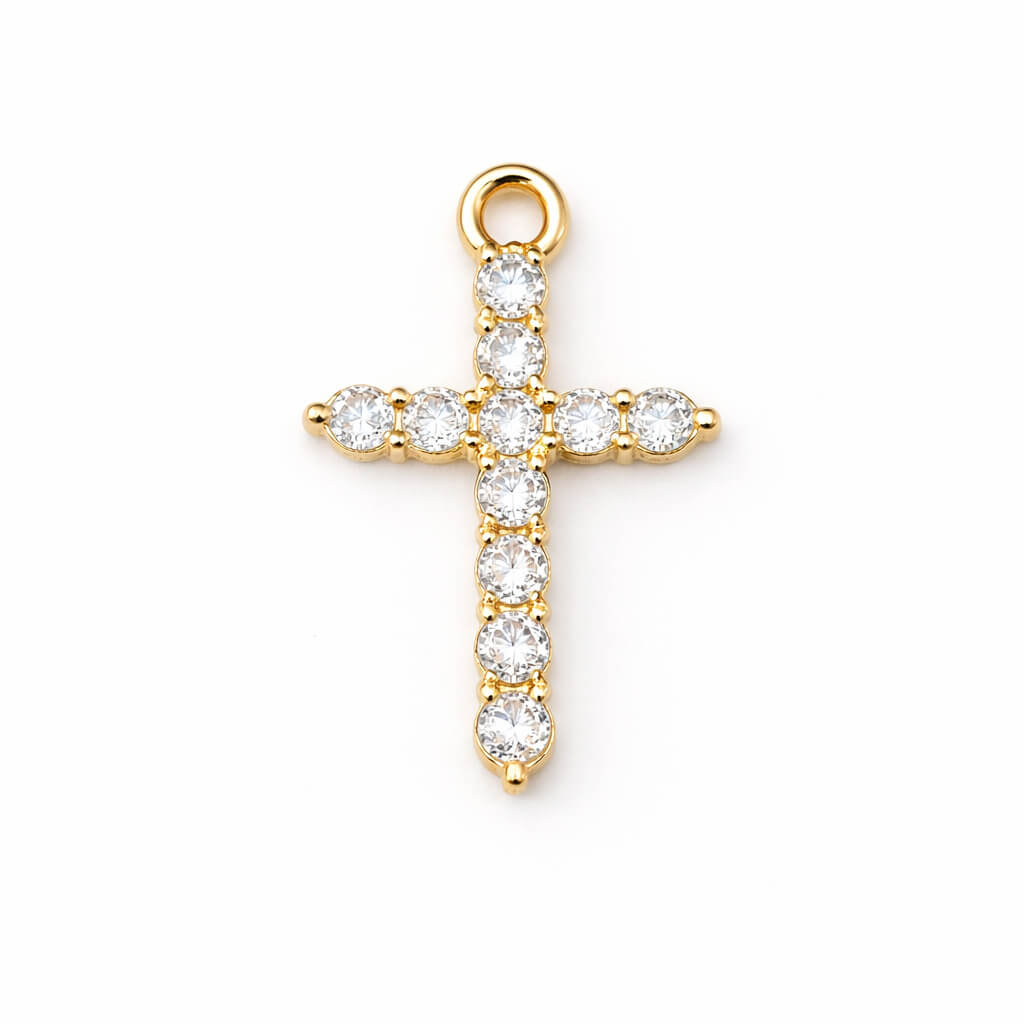 Crystal Cross Charm