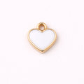 White Mini Heart Charm